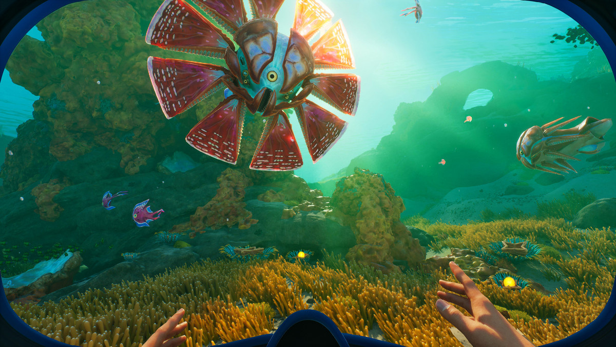 A strange fish with a halo of fins in UE5-powered game ‘Subnautica 2’.