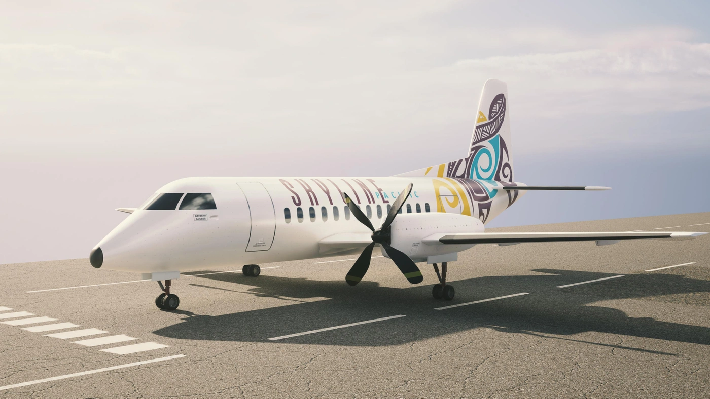 Finalized shot of aeroplane in Twinmotion.