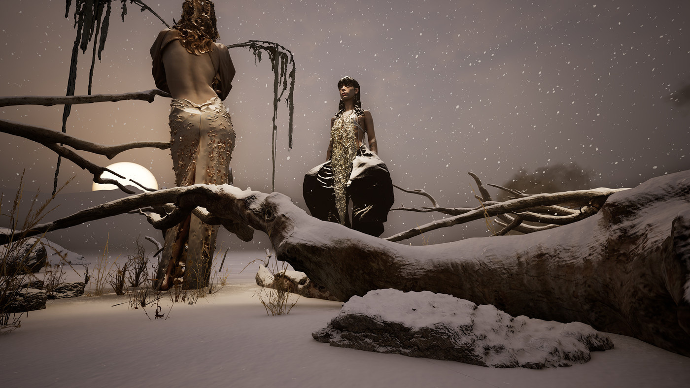 A 3D scene for fashion in Twinmotion.