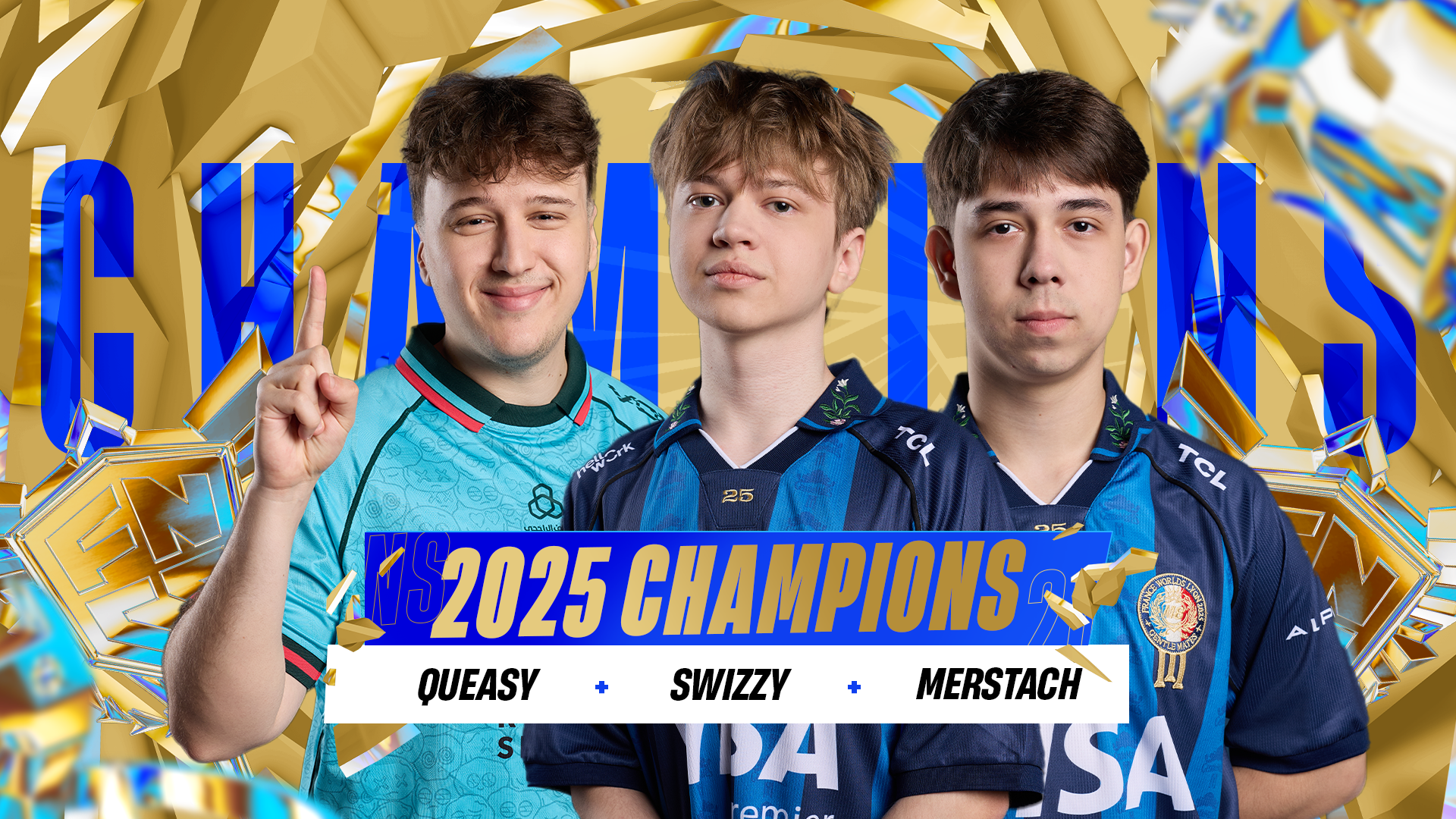 Interview with FNCS GC 2025 Champs: Queasy, SwizzY and Merstach