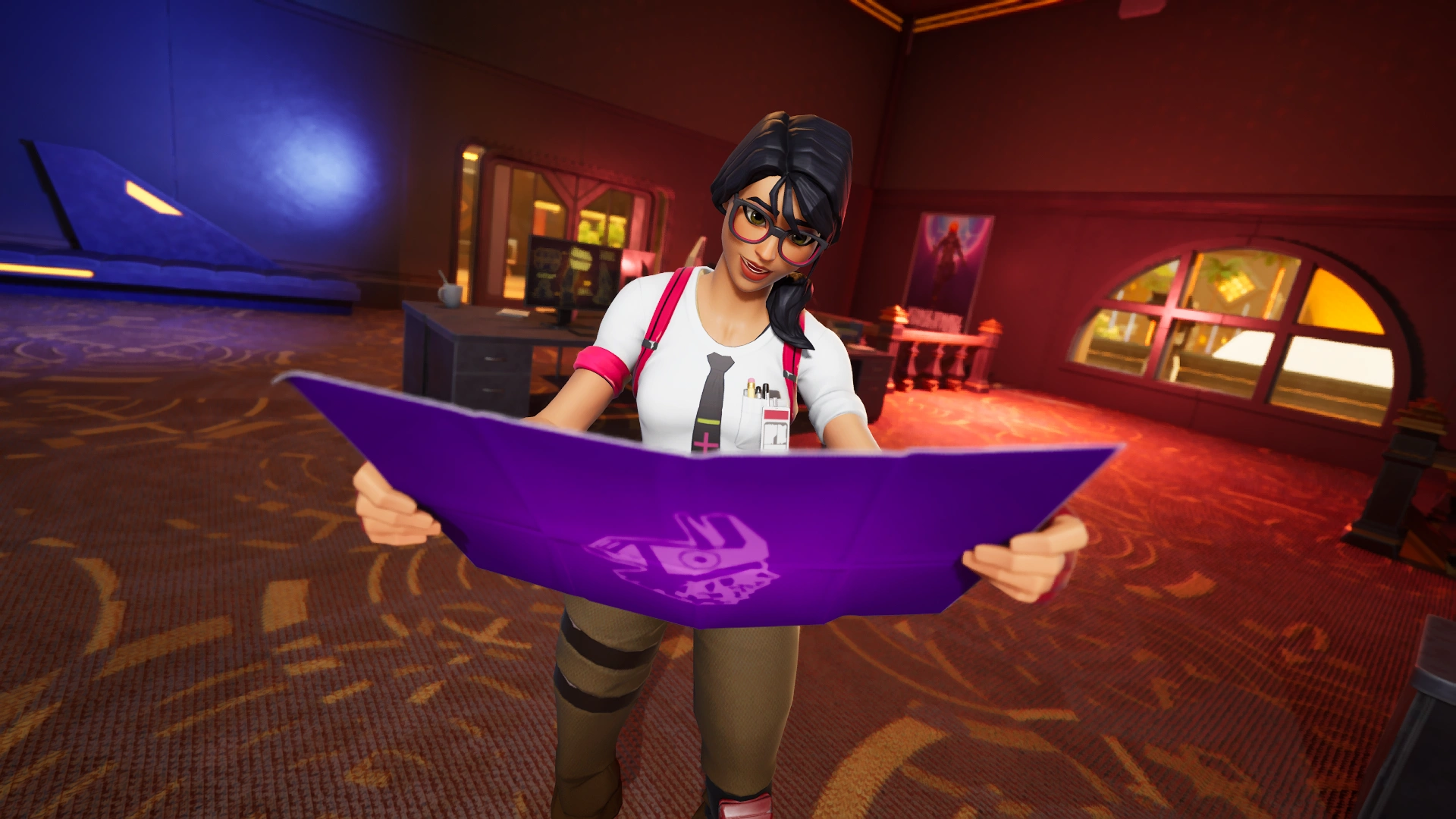 Character reading their stats