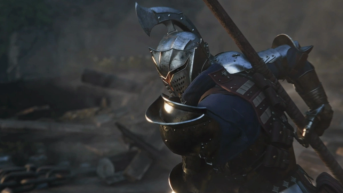 A knight in armor in a tutorial for Unreal Engine.