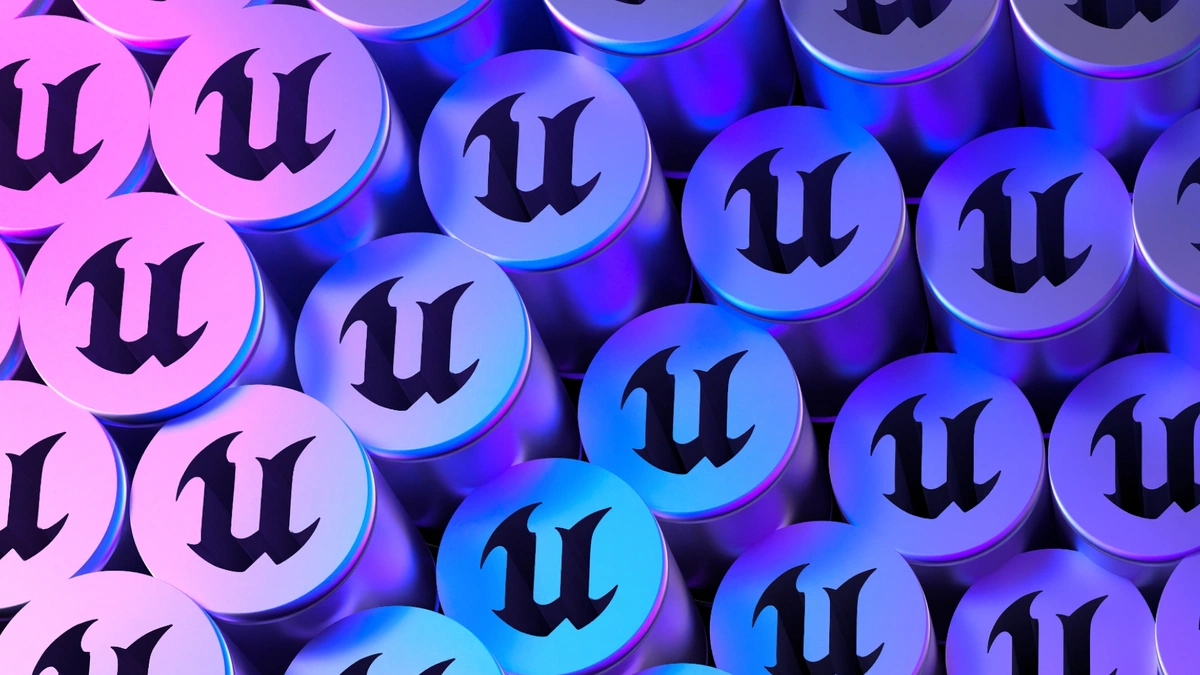 Unreal Engine logo on multiple lids