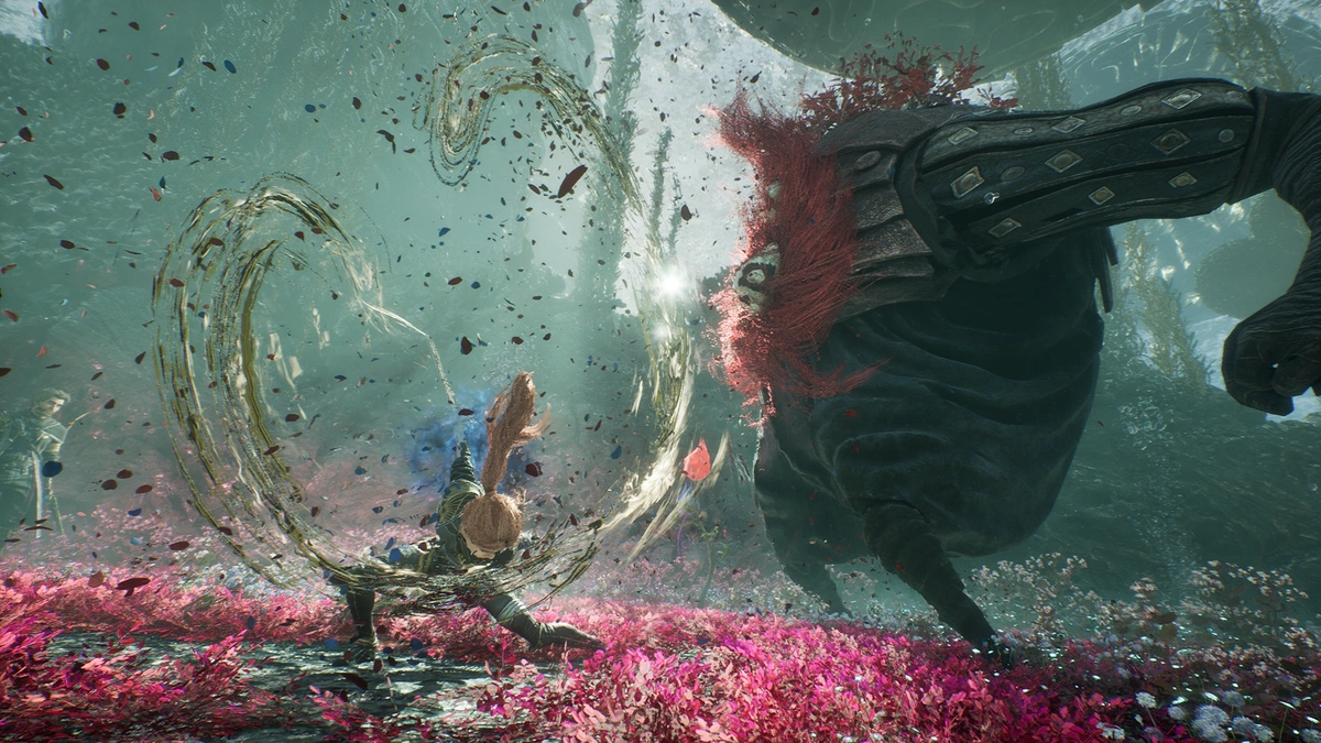 A character in action in ‘Clair Obscur: Expedition 33’.