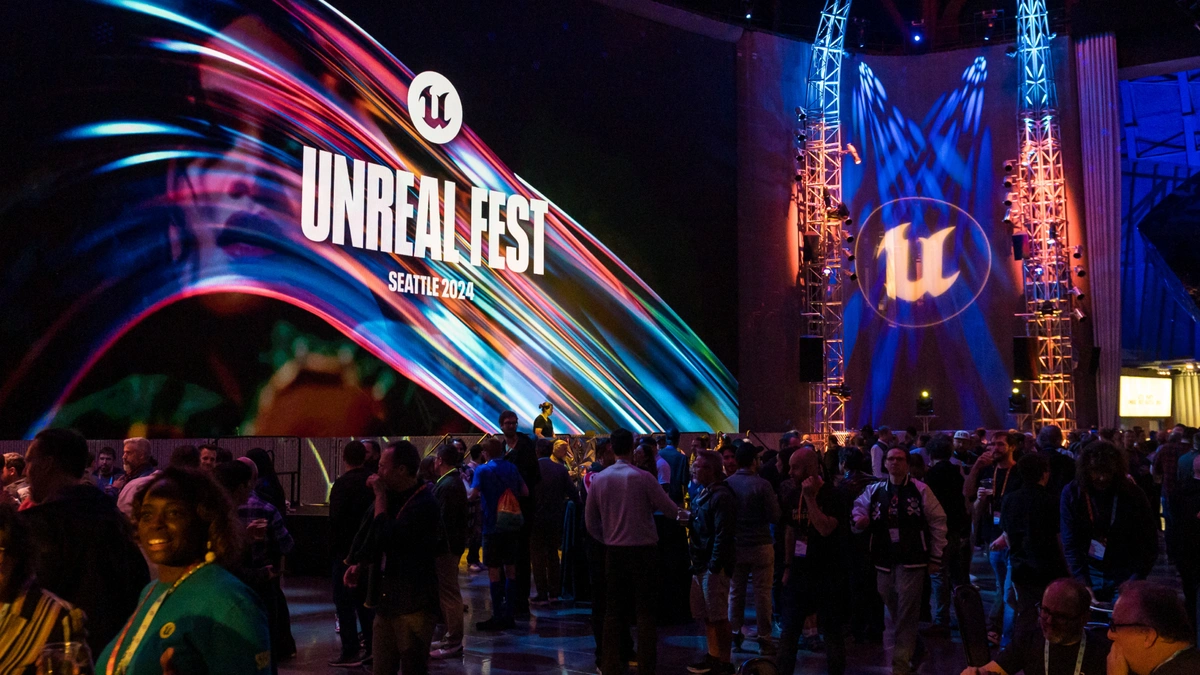 Attendees at the Unreal Fest Party.