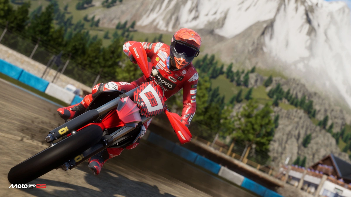 Riding a motorbike in ‘MotoGP 25’.