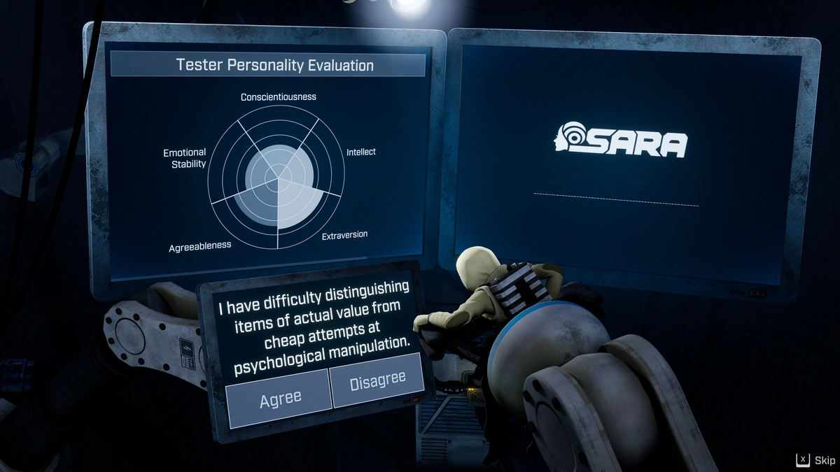 A question scene in UE5-powered video game ‘Lab Rat’.