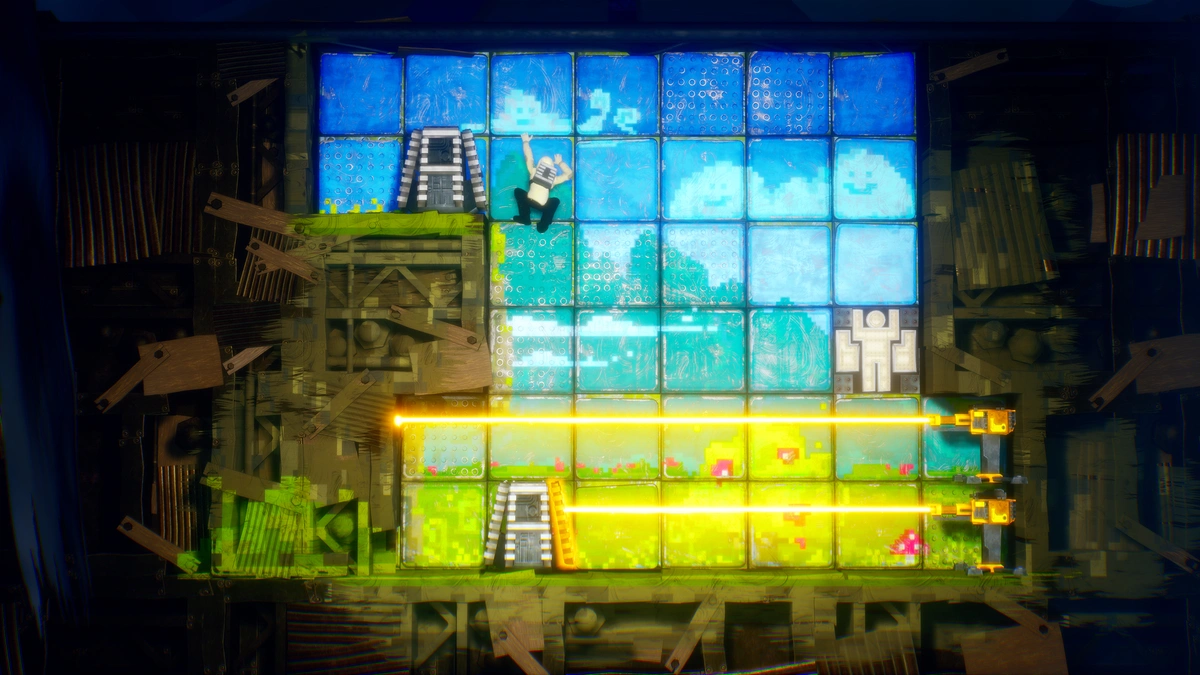 A side view of a puzzle in ‘Lab Rat’.