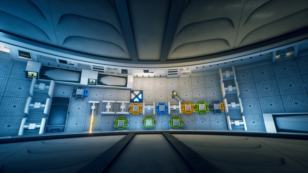 A futuristic puzzle environment in ‘Lab Rat’.