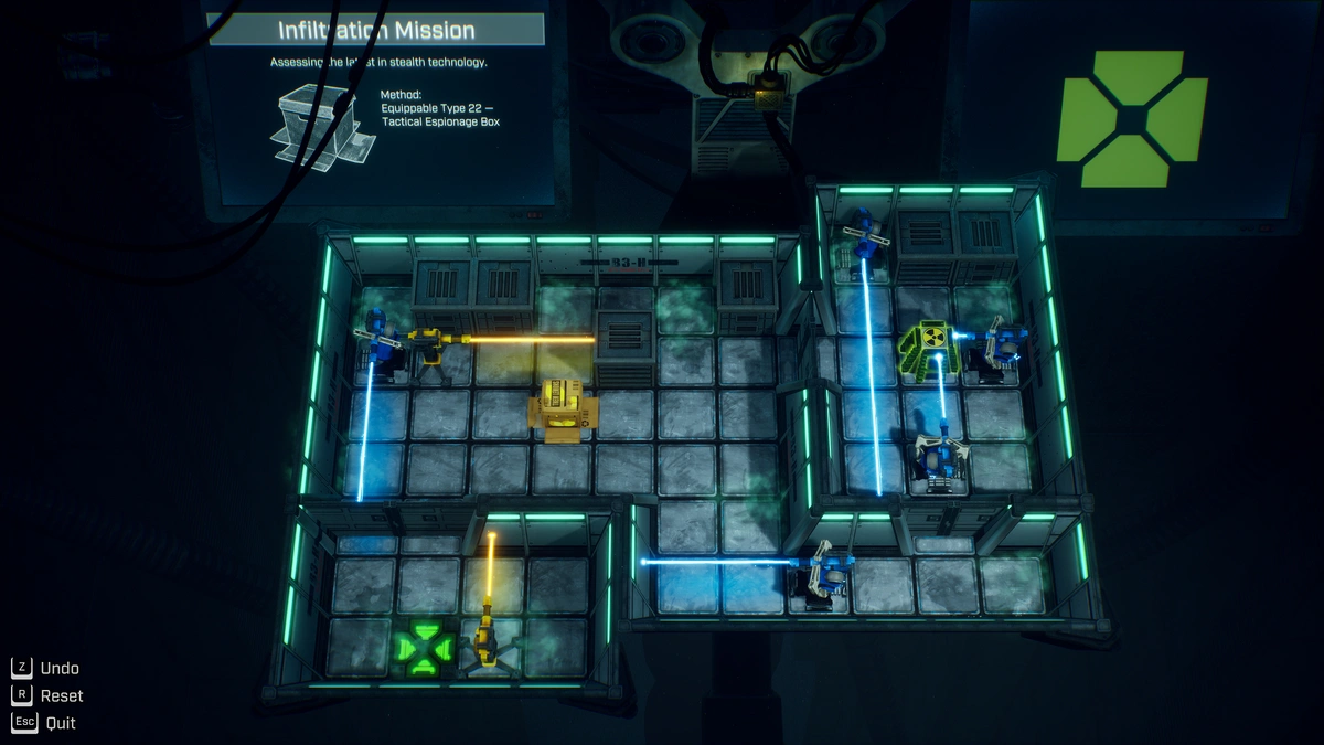 An overhead view of a puzzle in ‘Lab Rat’.