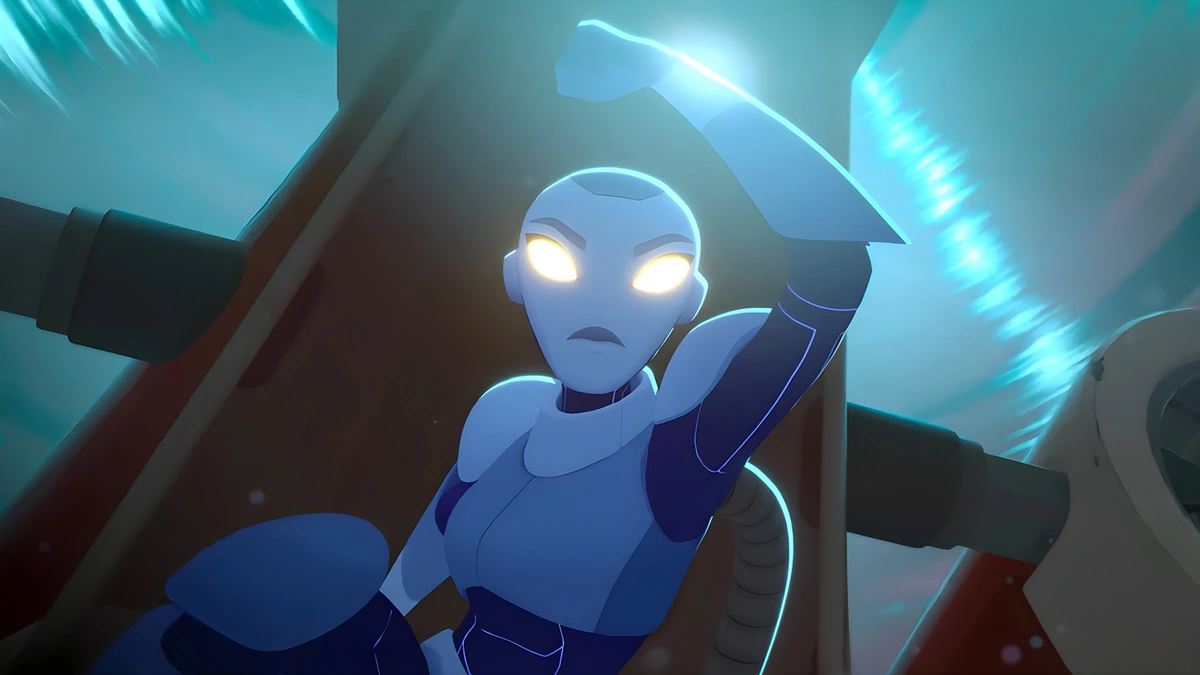 A 2D character with glowing eyes in ‘Spice Frontier’.
