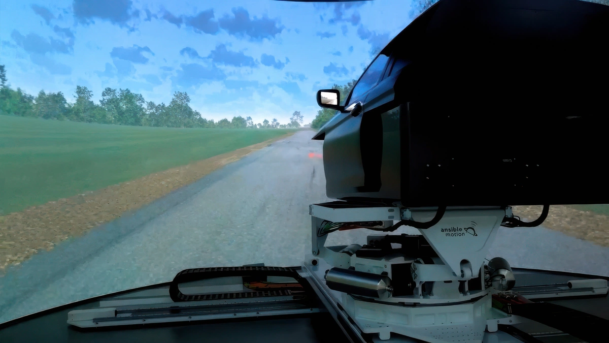 A simulator at BMW Group’s Driving Simulation Centre.
