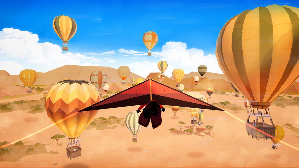 Carmen Sandiego’s glider in the UE5-powered video game.