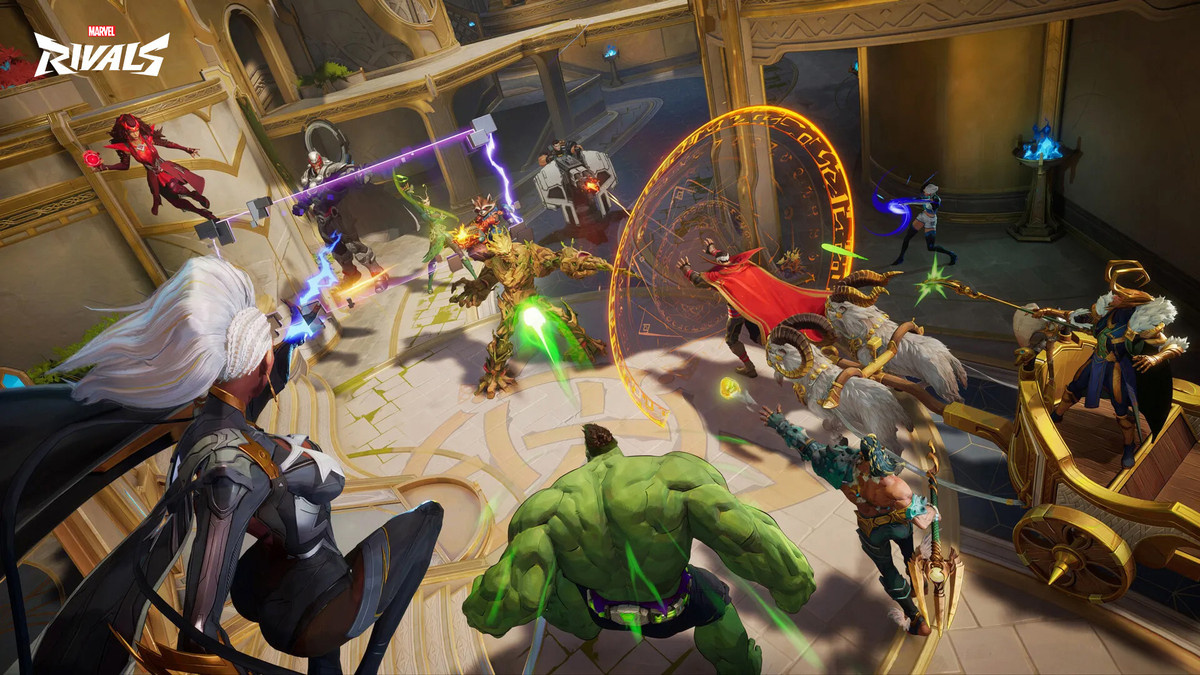 Super Heroes in combat in video game ‘Marvel Rivals’.
