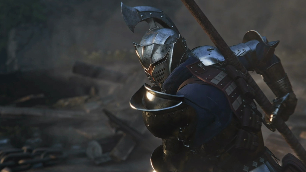 A knight in armor in a tutorial for Unreal Engine.