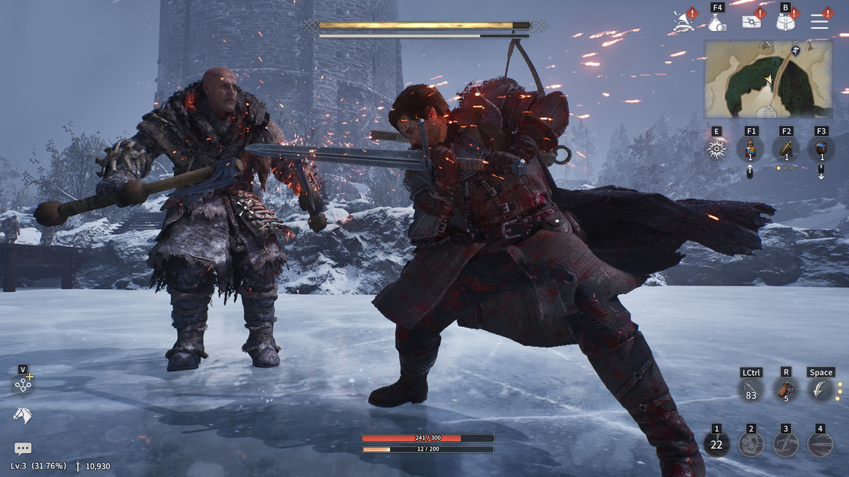 A sword fight  in ‘Game of Thrones: Kingsroad’.