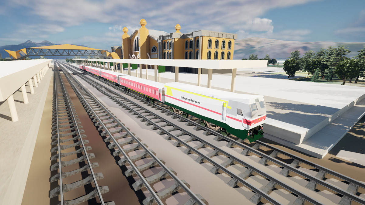 3D visualization of railway system overhead view by Smart Spatial.
