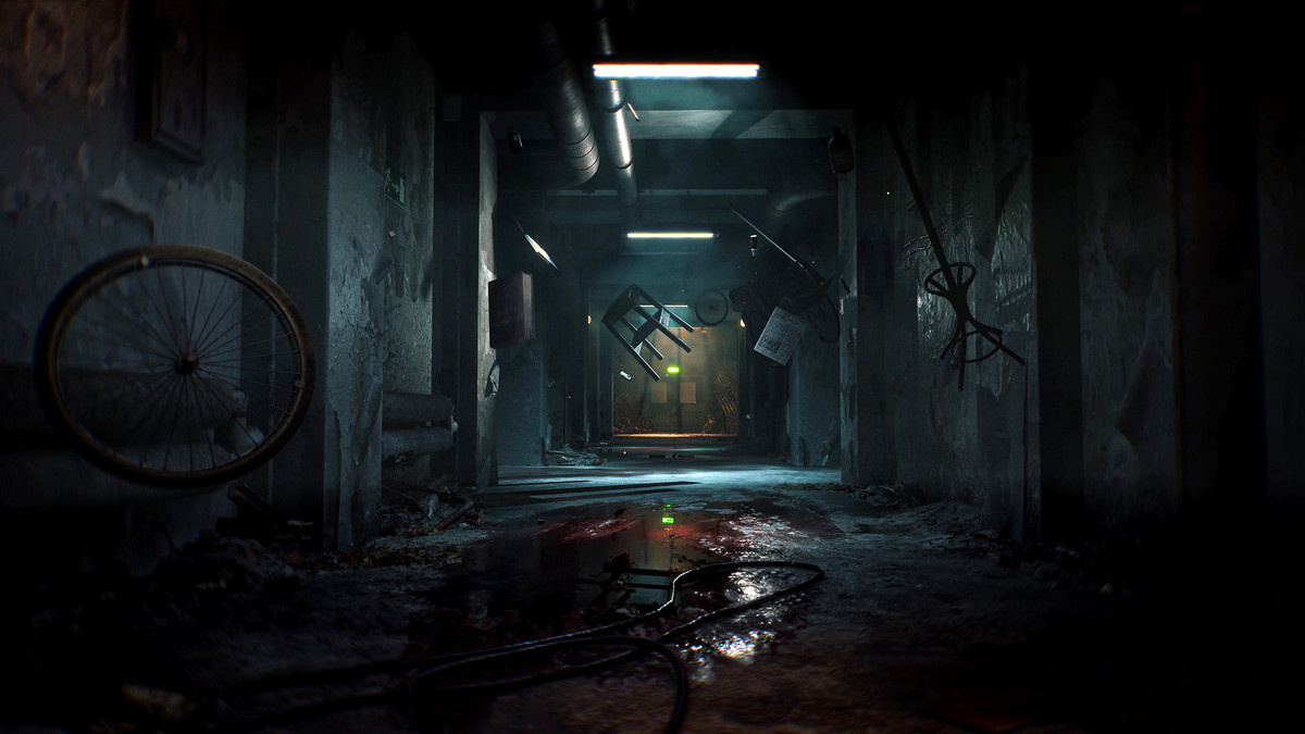 An unsettling blood-soaked corridor in ‘Cronos: The New Dawn’.