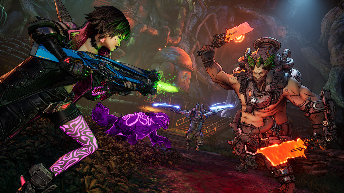 A character charges at an enemy in ‘Borderlands 4’.