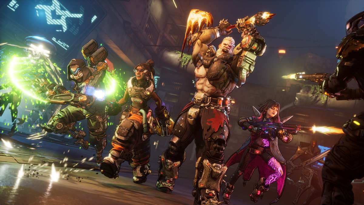 A squad on the attack in ‘Borderlands 4’.