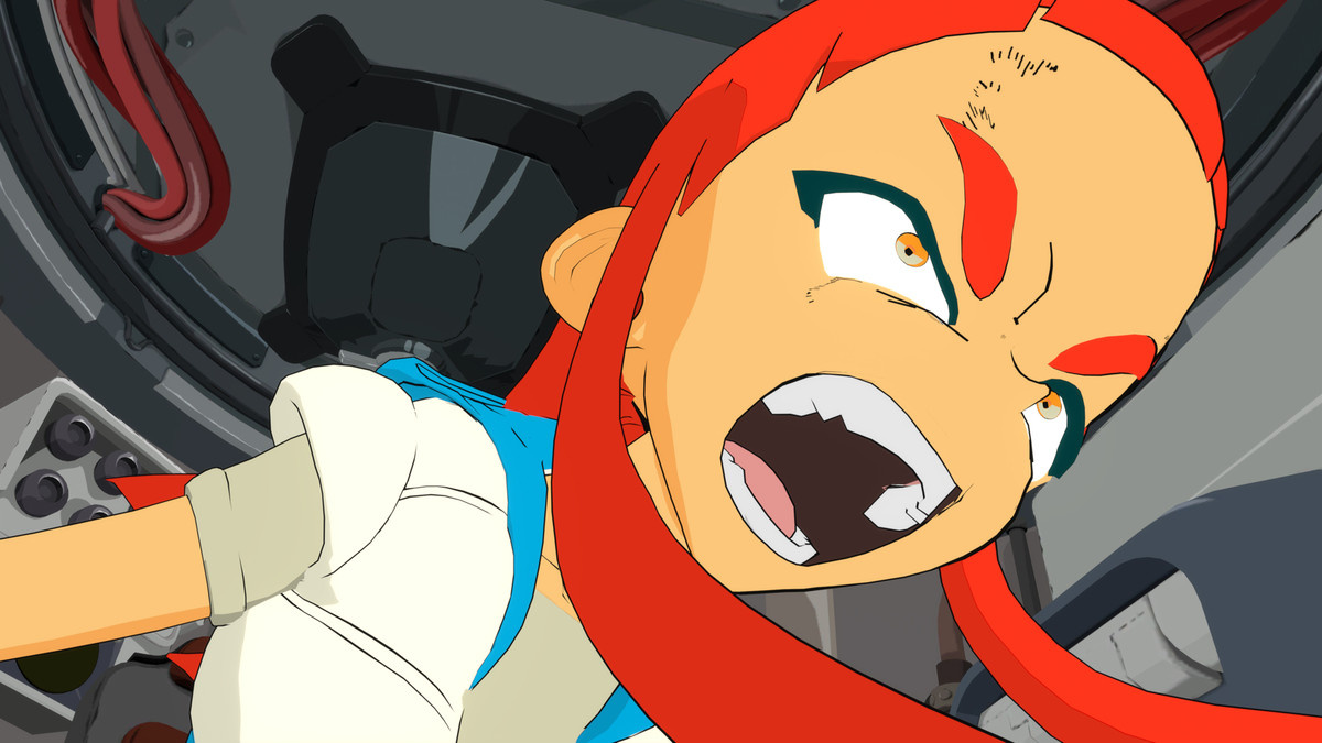 A character yelling in ‘NITRO GEN OMEGA’.