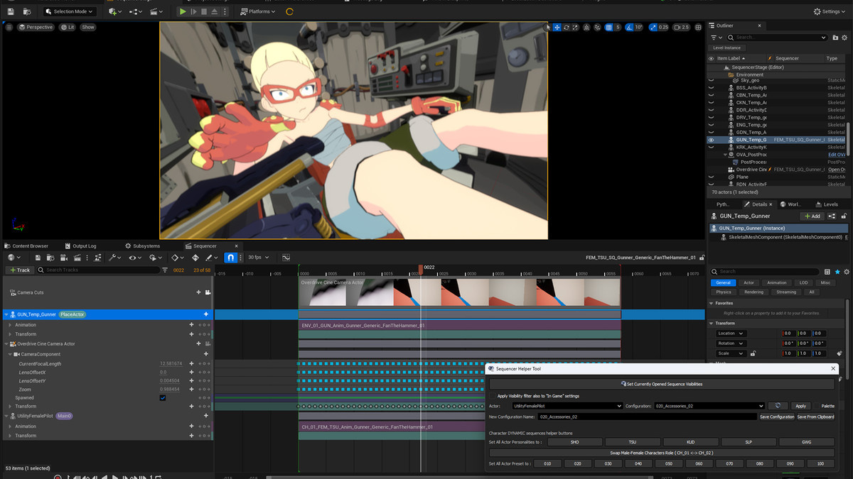 Unreal Engine 5 Sequencer in ‘NITRO GEN OMEGA’.