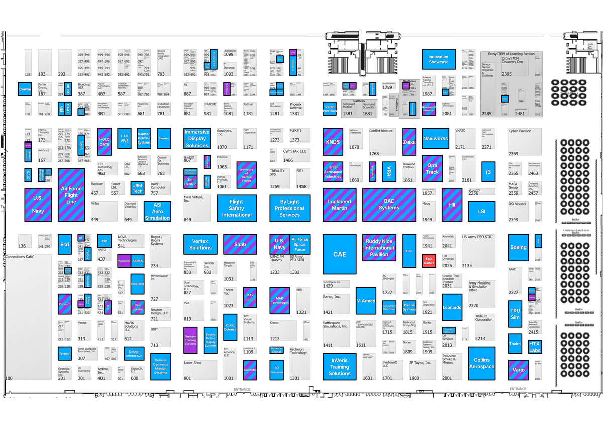 Map of the I/ITSEC 2025 show floor.
