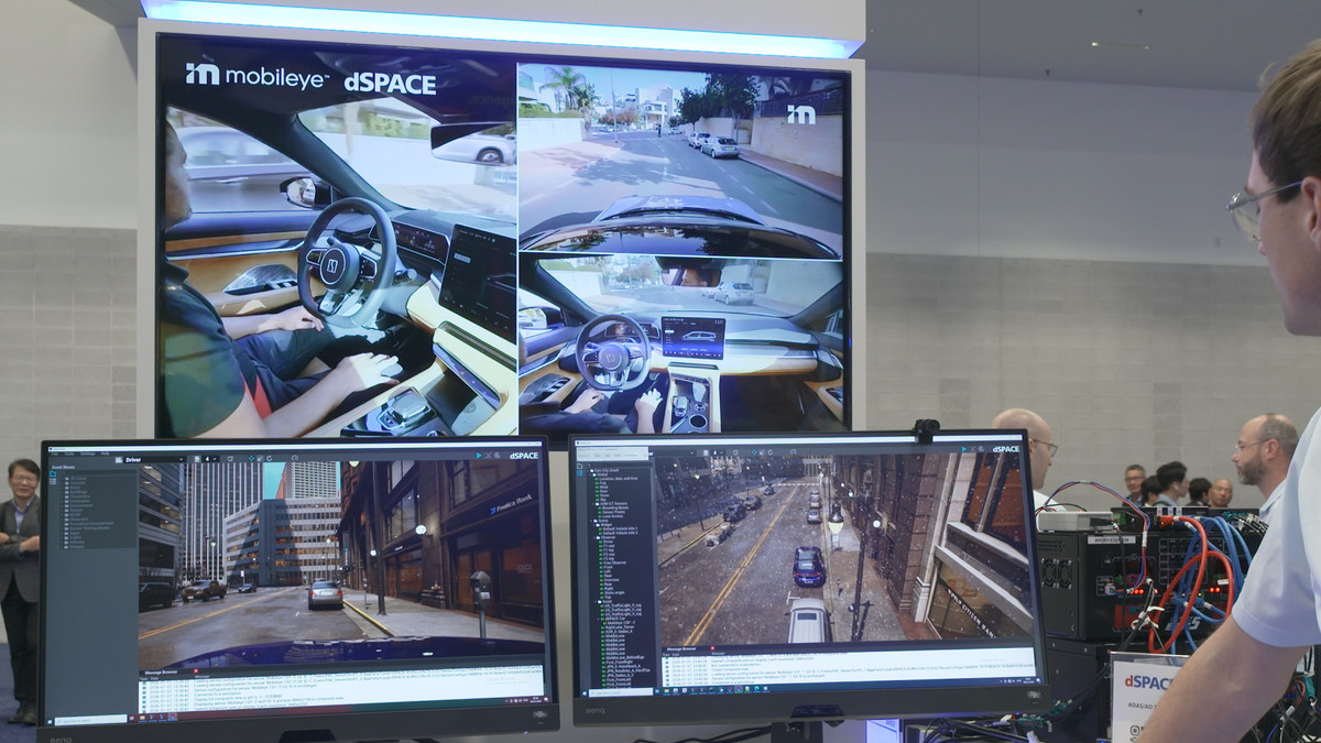 The UE5-powered ADAS simulator showcased at CES 2026 by dSPACE.