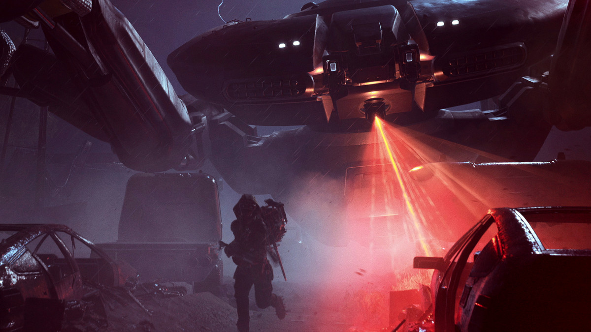 A raider evades a Queen in ‘ARC Raiders’, a UE5-powered game.