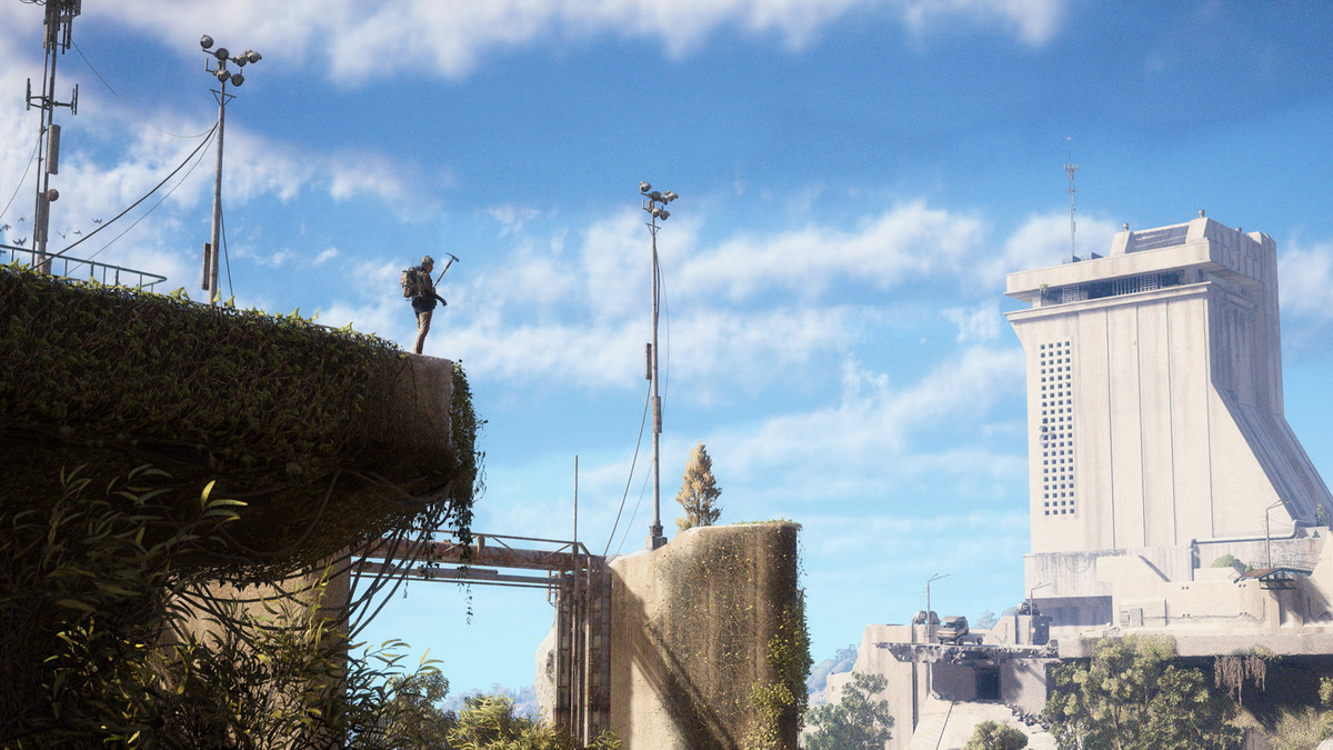 A raider surveys the landscape in ‘ARC Raiders’, a UE5-powered game.
