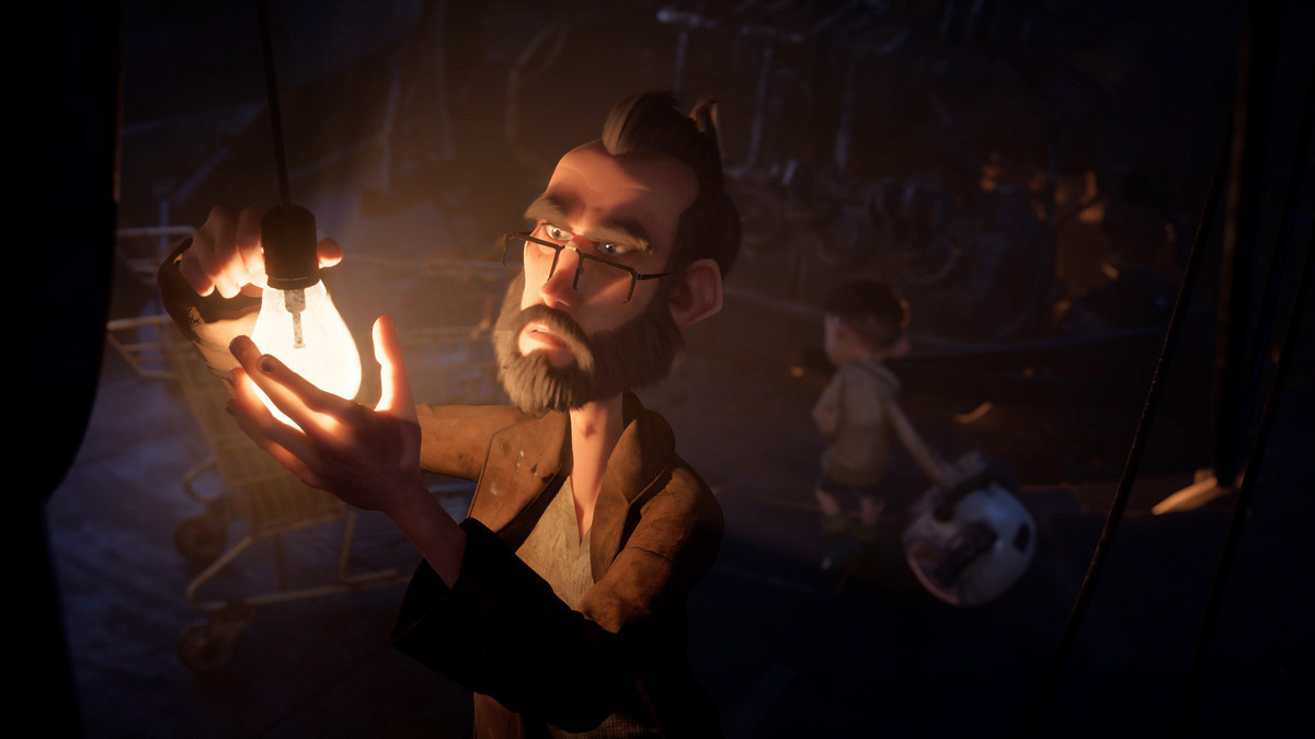 Ricardo handles a lightbulb in animated short film ‘Shimmer’.