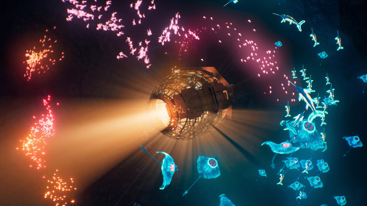 Bioluminescent fish in animated short film ‘Shimmer’.