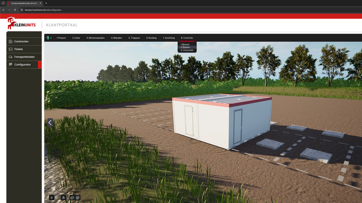 A building takes shape in the Productivity Configurator.