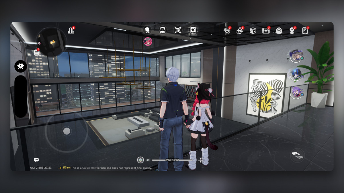 「NTE: Neverness to Everness」で高層ビルの窓から外を眺めているキャラクター。<br />