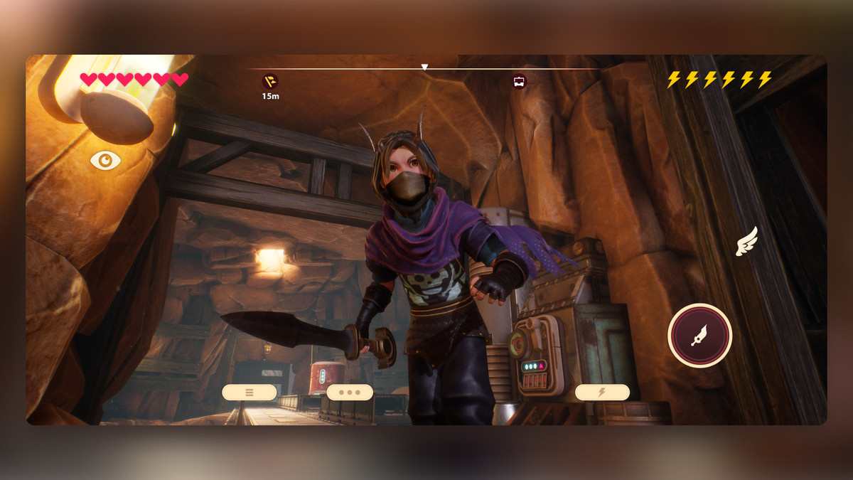 Em in Assassinenkleidung in „Oceanhorn 3“.