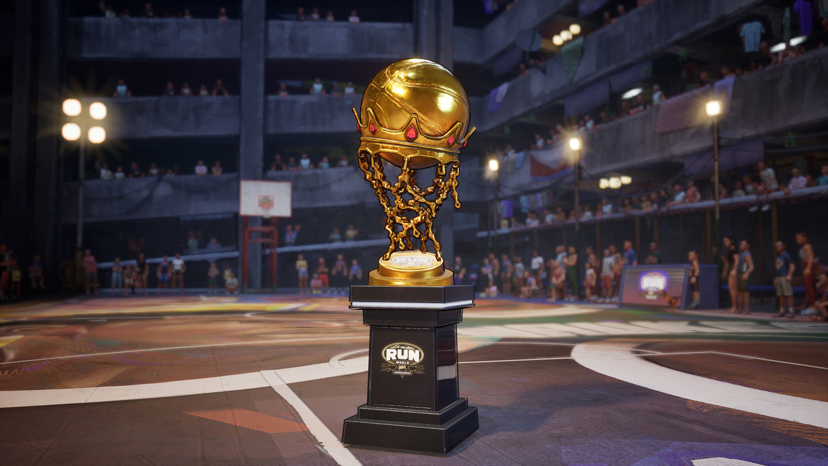 A gleaming golden trophy from UE5-powered game ‘NBA THE RUN’.