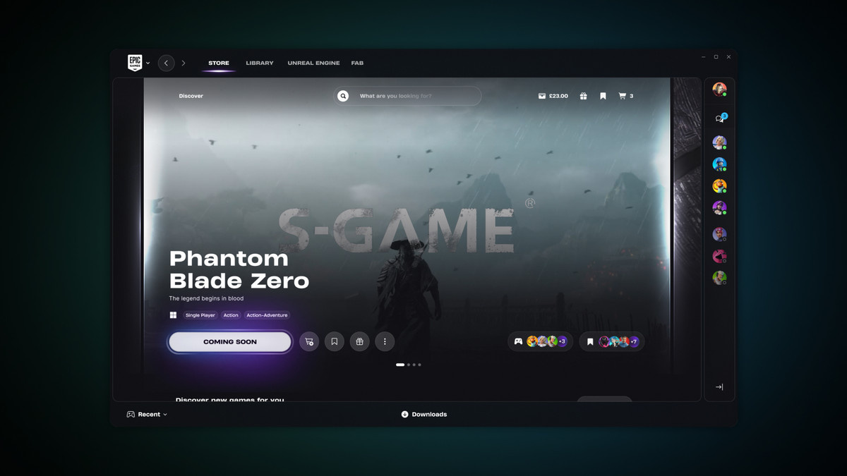 The Epic Games Store in the Launcher.