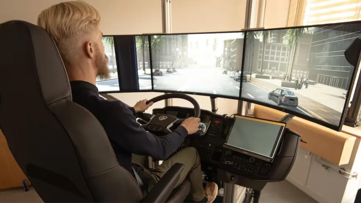 Driving simulation photo