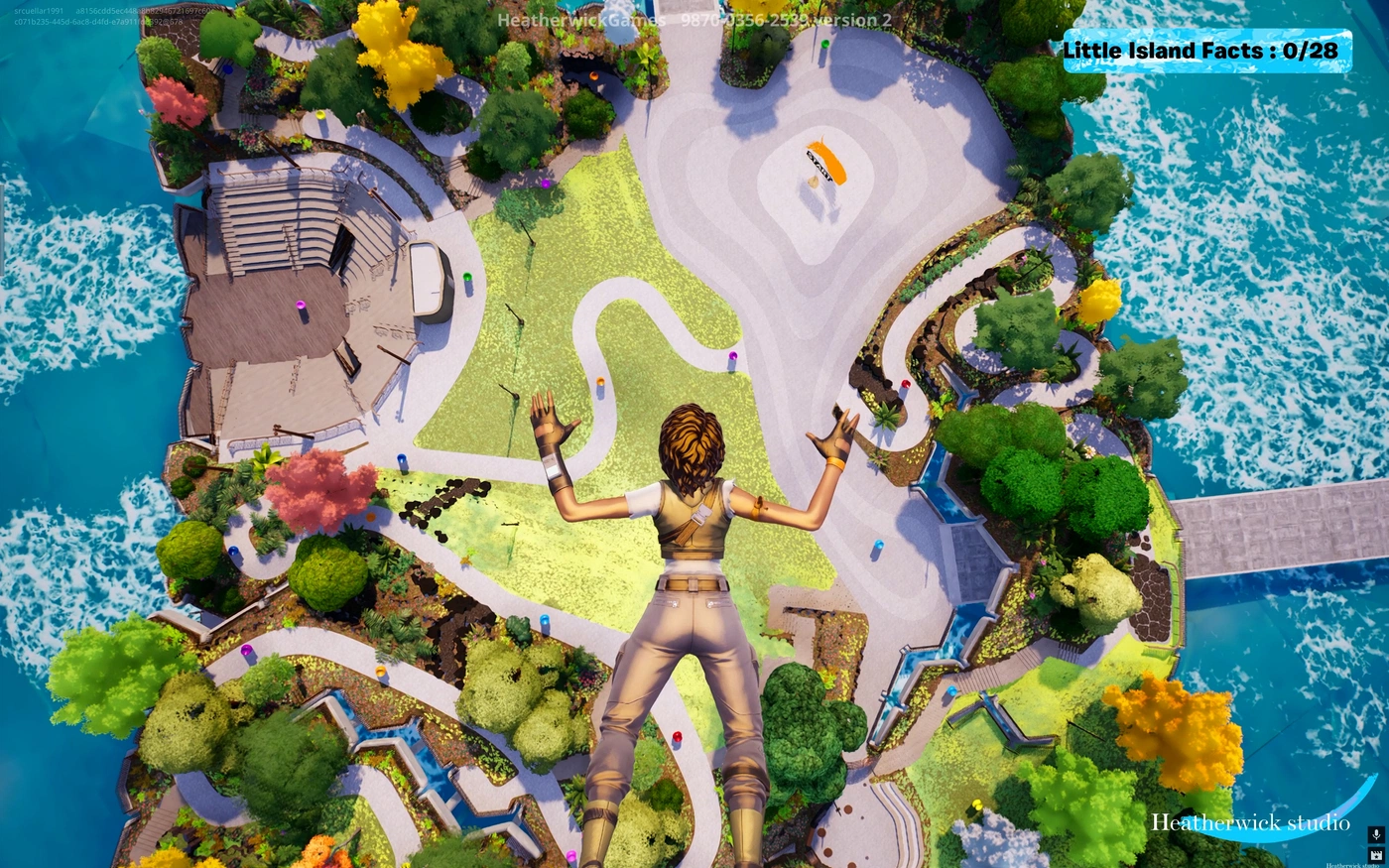 Dropping in to Little Island Fortnite island.