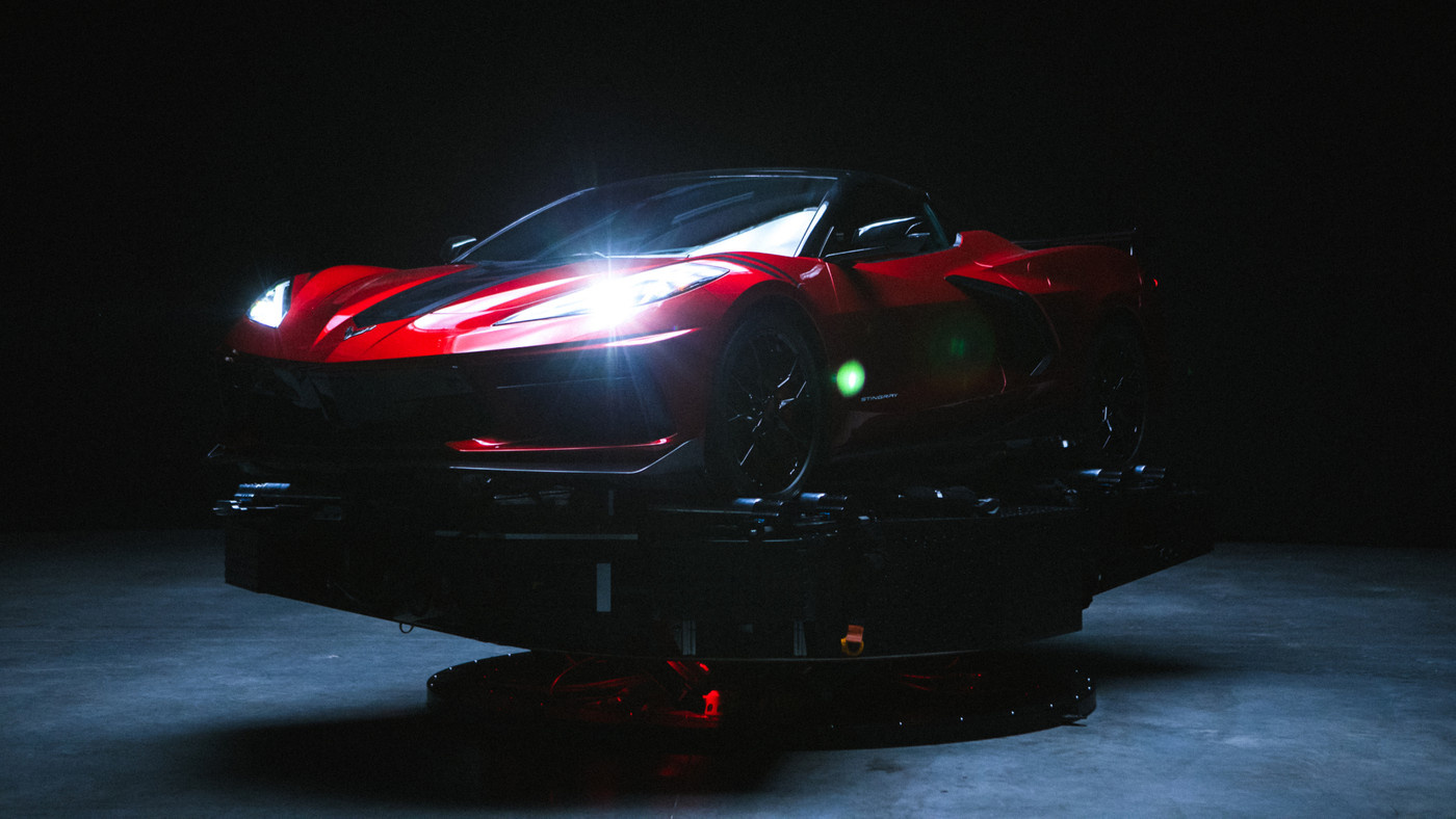A sports car on the PXO AKIRA system.