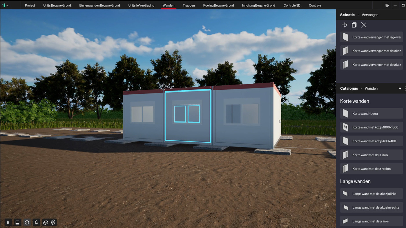 Componente de una vivienda resaltado en Productivity Configurator