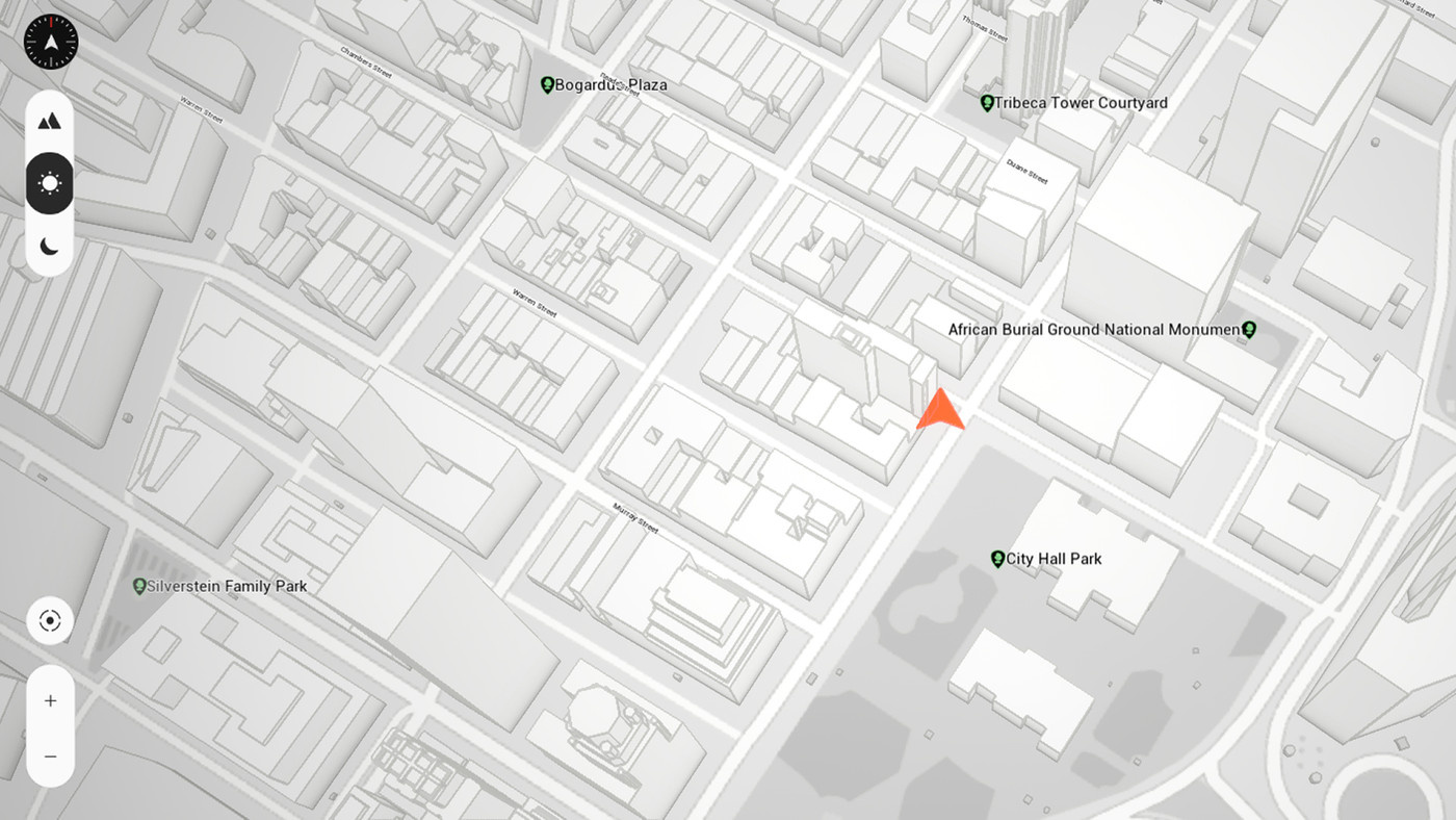 OpenStreetMap-gestützte Navigation in der Unreal Engine HMI-Vorlage.