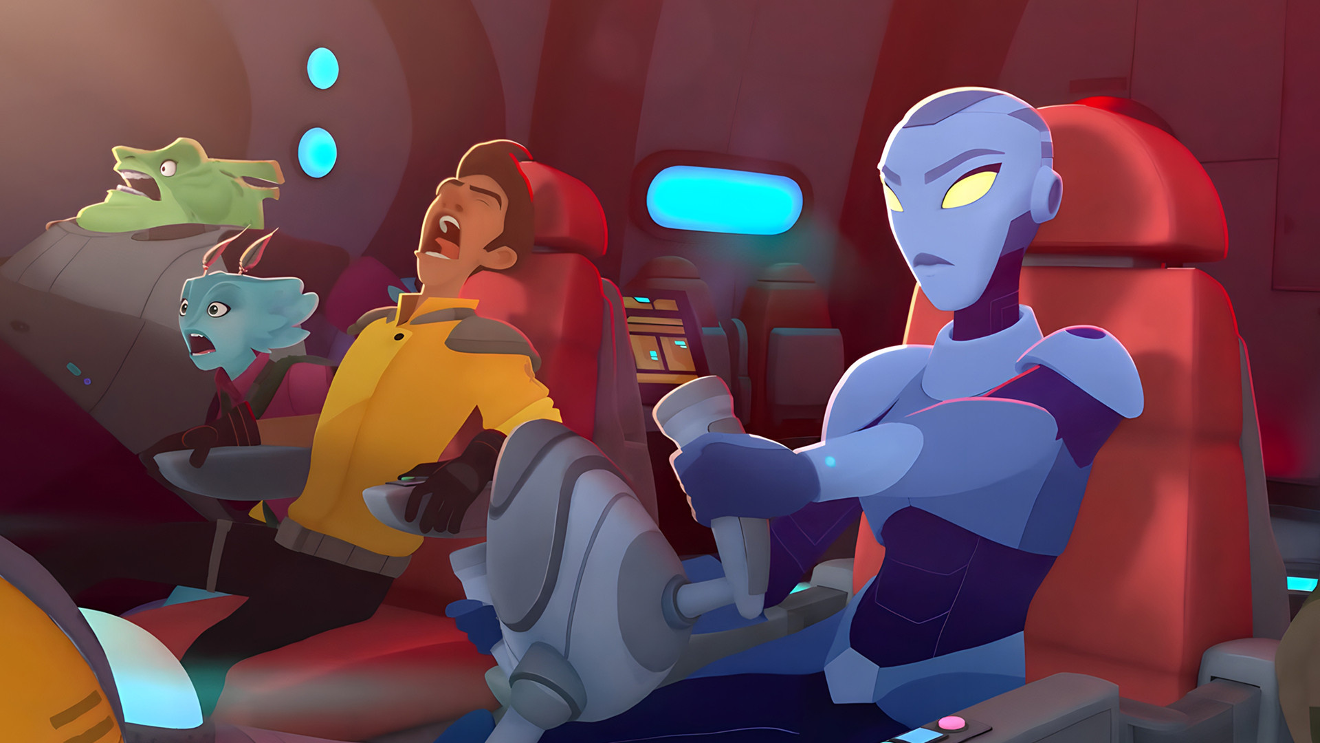 A 2D-animation cockpit scene created in UE5 for ‘Spice Frontier’.