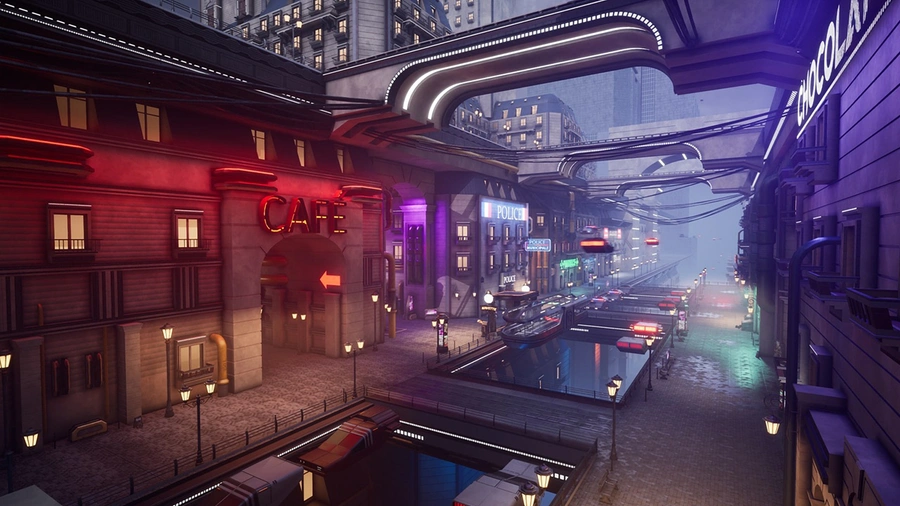 Futurist Paris Modular City asset on Fab.