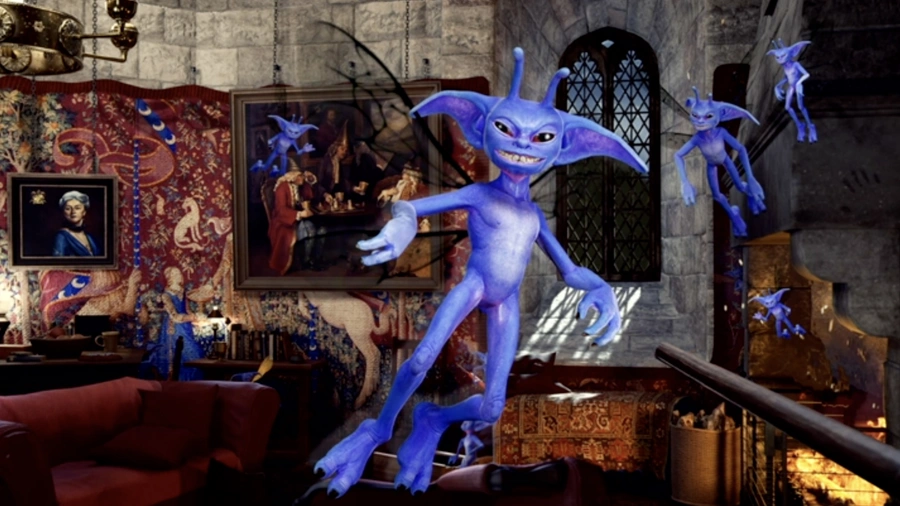 A blue goblin flying about, taken from an Unreal Fest 2024 session.