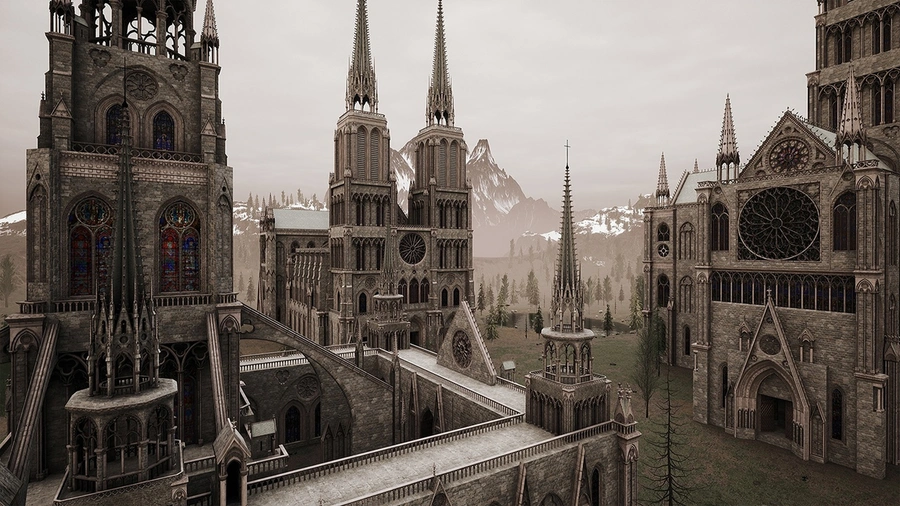 Medieval and Gothic cathedrals and churches.