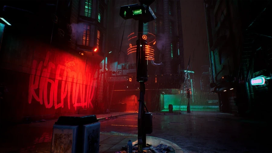 Cyberpunk Street environment by Yehor Perepelytsia