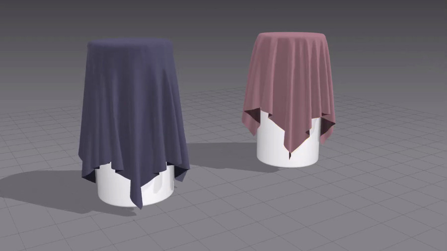 Draped fabric in Marvelous Designer.
