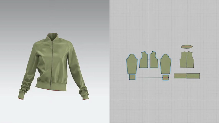 CLO的Pattern Drafter工具，用于服装图案。