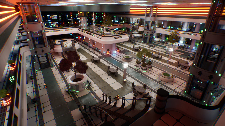 Space Tourism Spaceship Interior Environment.